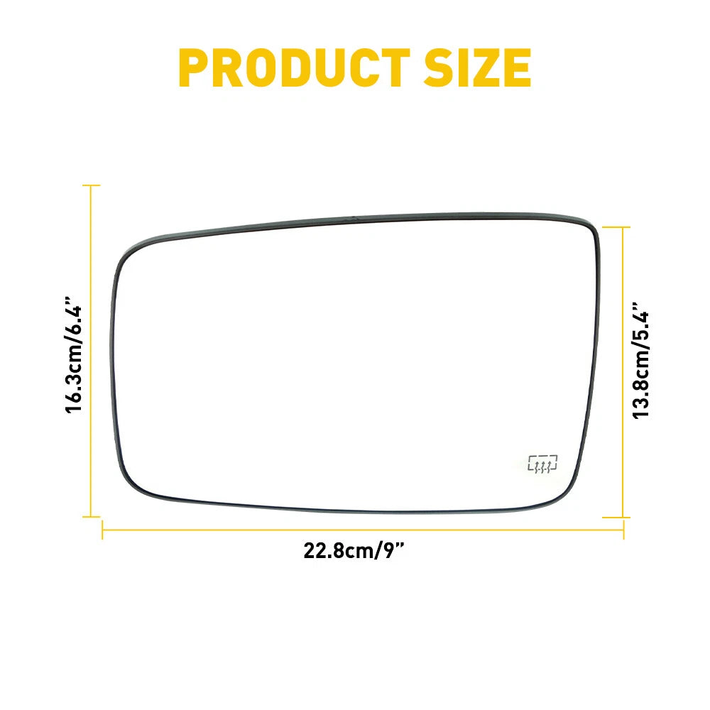 Set of 2 Heated Mirror Glass for Dodge Ram 1500 2500 (2010–2019)