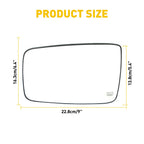 Set of 2 Heated Mirror Glass for Dodge Ram 1500 2500 (2010–2019)