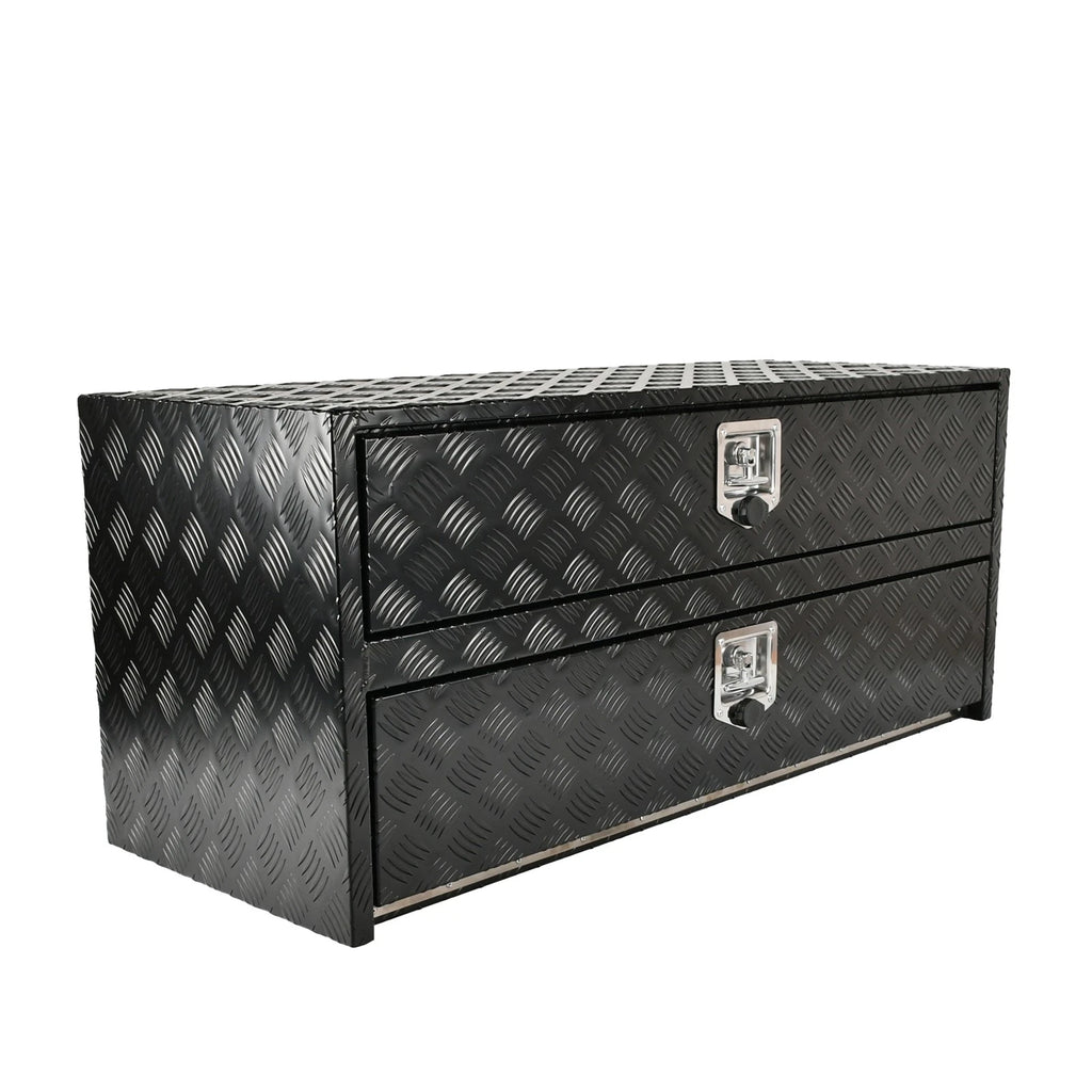 Aluminum Underbody Tool Box for Truck (48"X18"X20") - Black