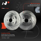 Set of 2 Rear Drilled Brake Rotors for Subaru Outback Legacy WRX (2015–2023)