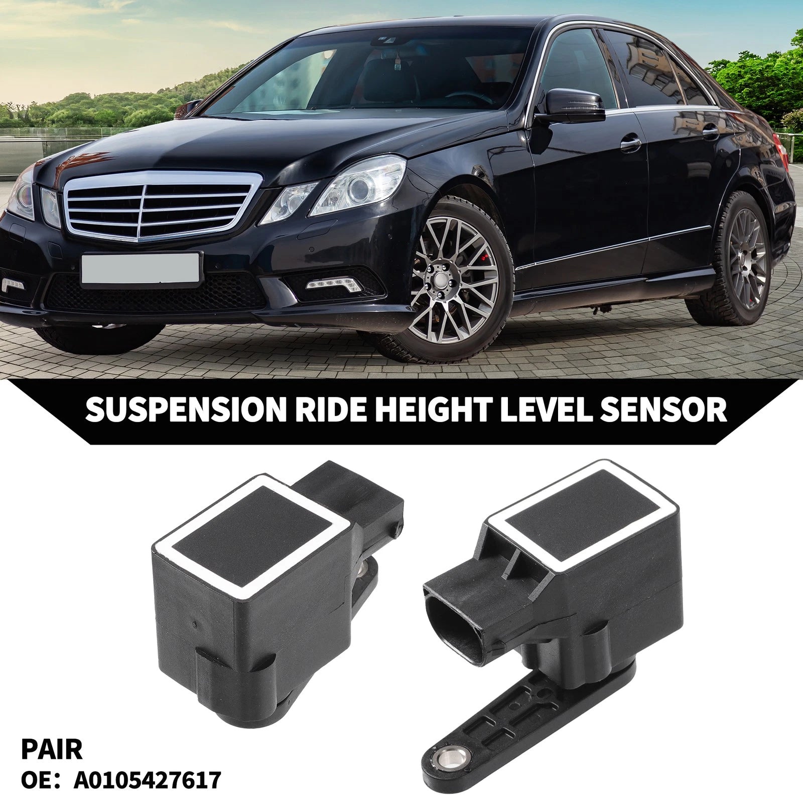 2X Suspension Ride Height Level Sensor for Mercedes E 320 (2003–2009) A0105427617