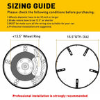 4X 15.5'' RGB LED Wheel Lights for Light Truck Car (Bluetooth APP)