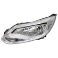 LH+RH Chrome Non-Xenon Headlights Pair for Ford Focus LW Hatch/Sedan