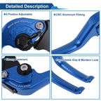 Adjustable Short Brake Clutch Lever Set for Honda Monkey 125 (2019–2024) Blue