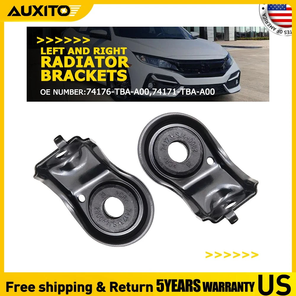 Set of 2 Radiator Upper Mount Brackets for Honda Civic (2016–2021)