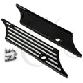Black/Chrome Hard Saddlebags Latch Covers for Harley Touring Road Glide (93-13)