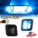 2X Ice Blue LED License Plate Lights for Dodge RAM 1500 2500 3500 (2003–2018)