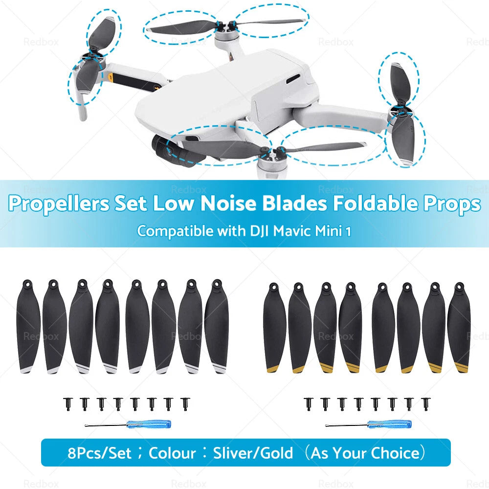8x Low Noise Foldable Propellers for DJI Mavic Mini (2019–2020)