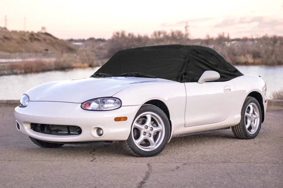 Custom Half Cover for Mazda MX5 MX-5 Mk1 Mk2 (1989–2005) 600D Black Roof