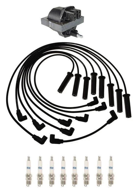 Ignition Wires & Spark Plugs Kit for GMC B7 C7500 Kodiak P6500 (V8)