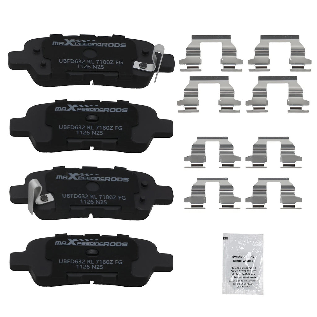 Set of 4 Rear Ceramic Brake Pads for Nissan 350Z 370Z Altima Juke Infiniti
