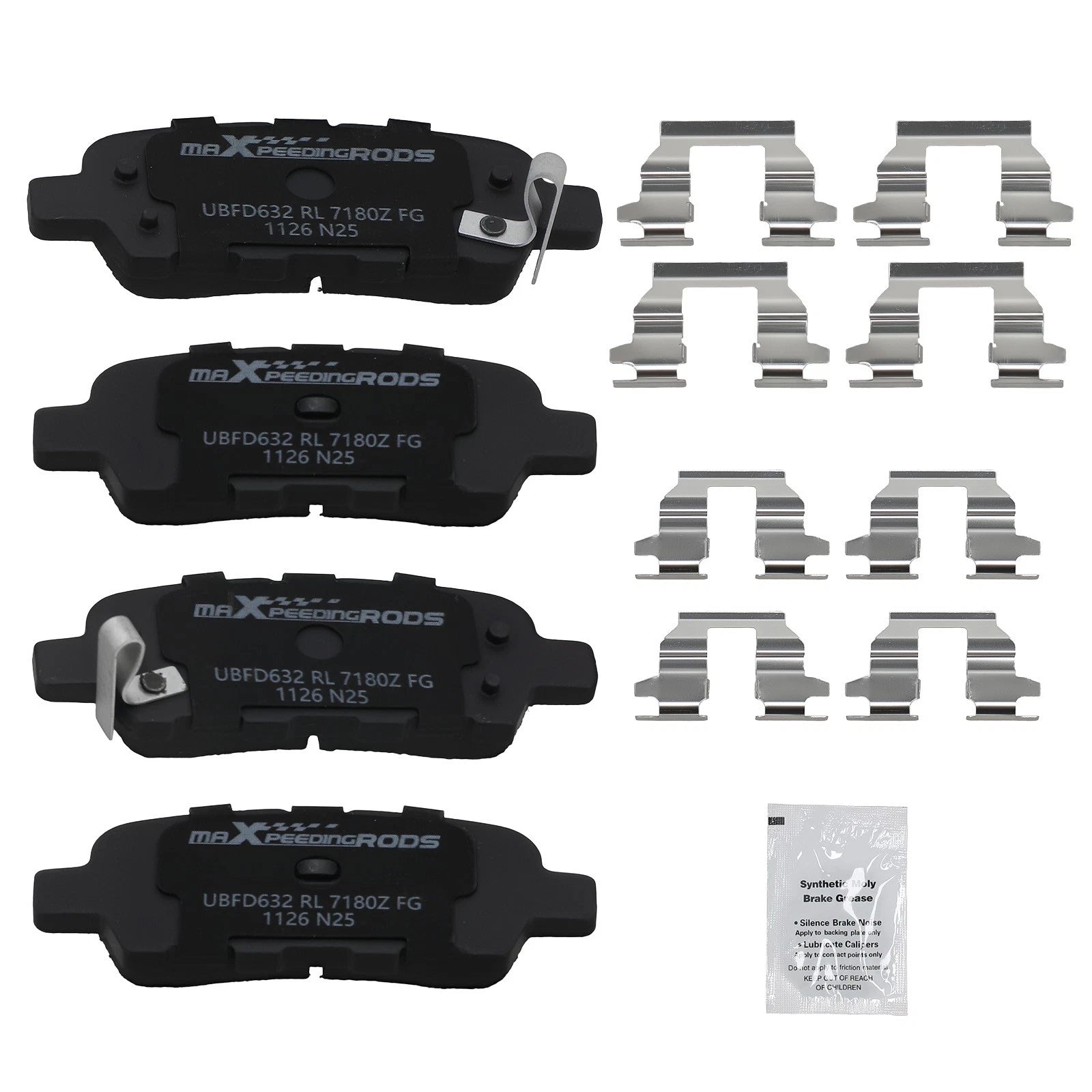 Set of 4 Rear Ceramic Brake Pads for Nissan 350Z 370Z Altima Juke Infiniti