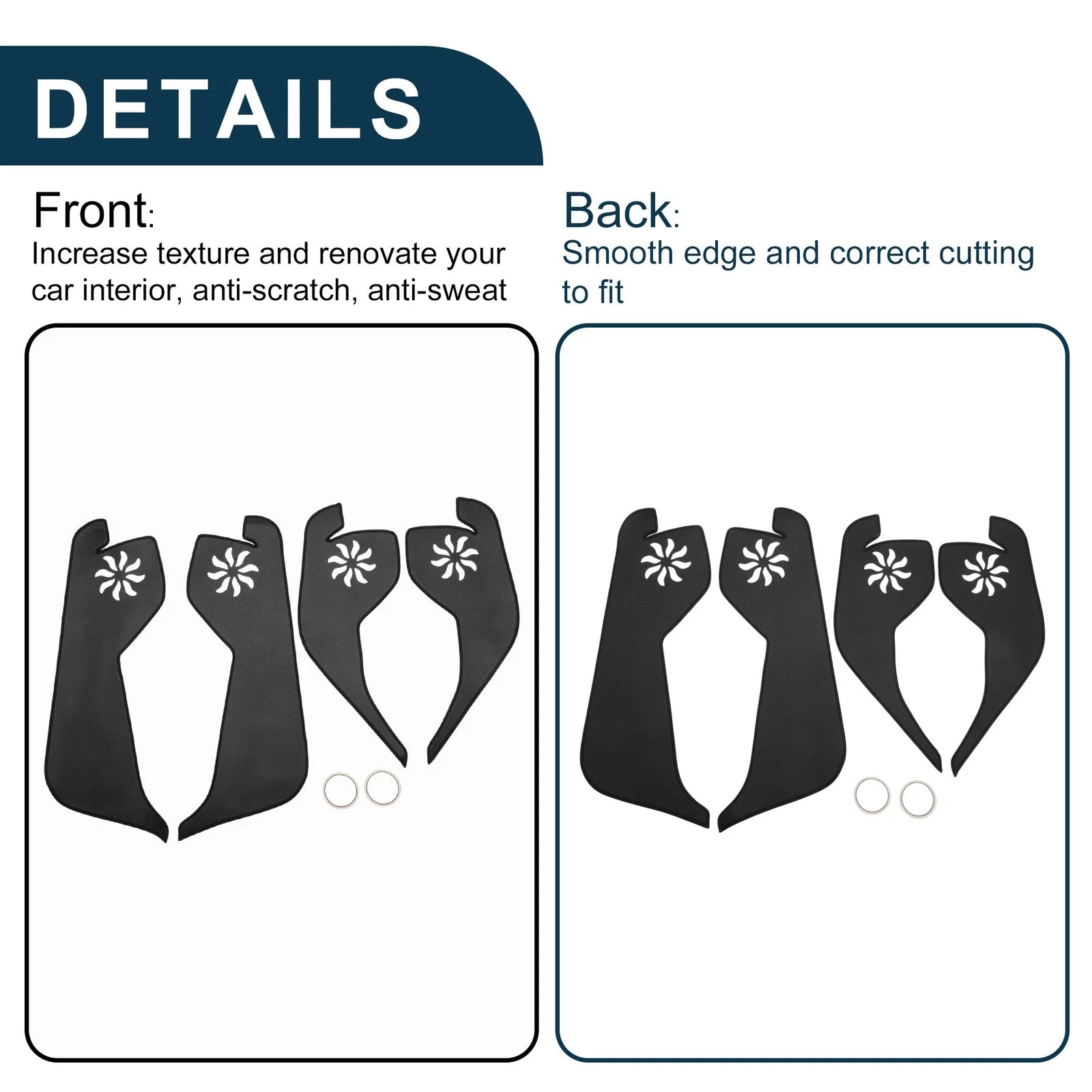 Set of 1 Car Door Leather Anti Kick Pad Sticker for Audi Q5 (2018–2019)