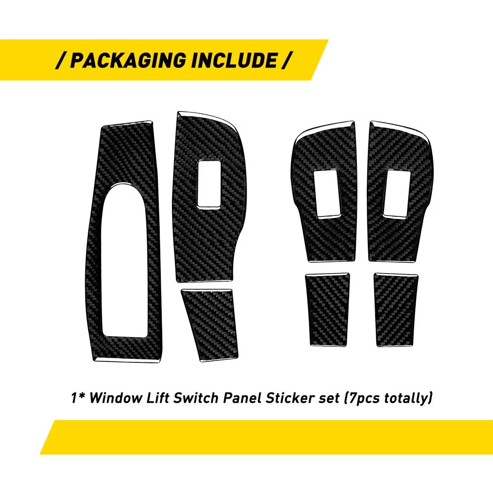Carbon Fiber Window Lift Switch Panel Sticker for Mazda 3 Axela (2020)