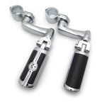 Chrome 32mm 1.25" Engine Guard Skull Footpeg for Harley Davidson