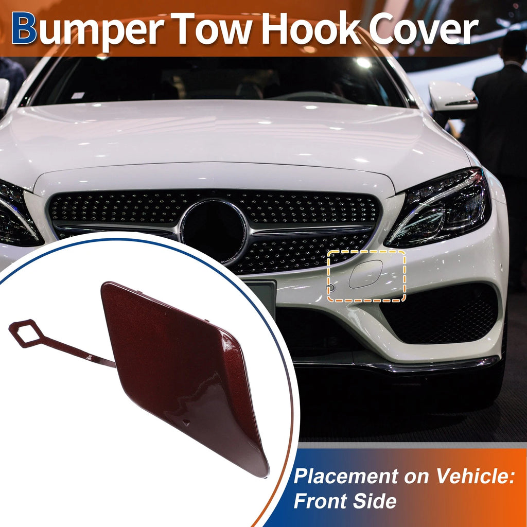 Tow Hook Cap for Mercedes-Benz C250 (2012–2015) No.A2048850526 Dark Red