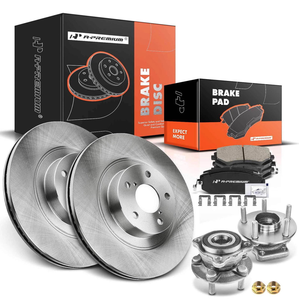 Front Disc Rotors, Brake Pads & Wheel Hub Bearing for Subaru Outback