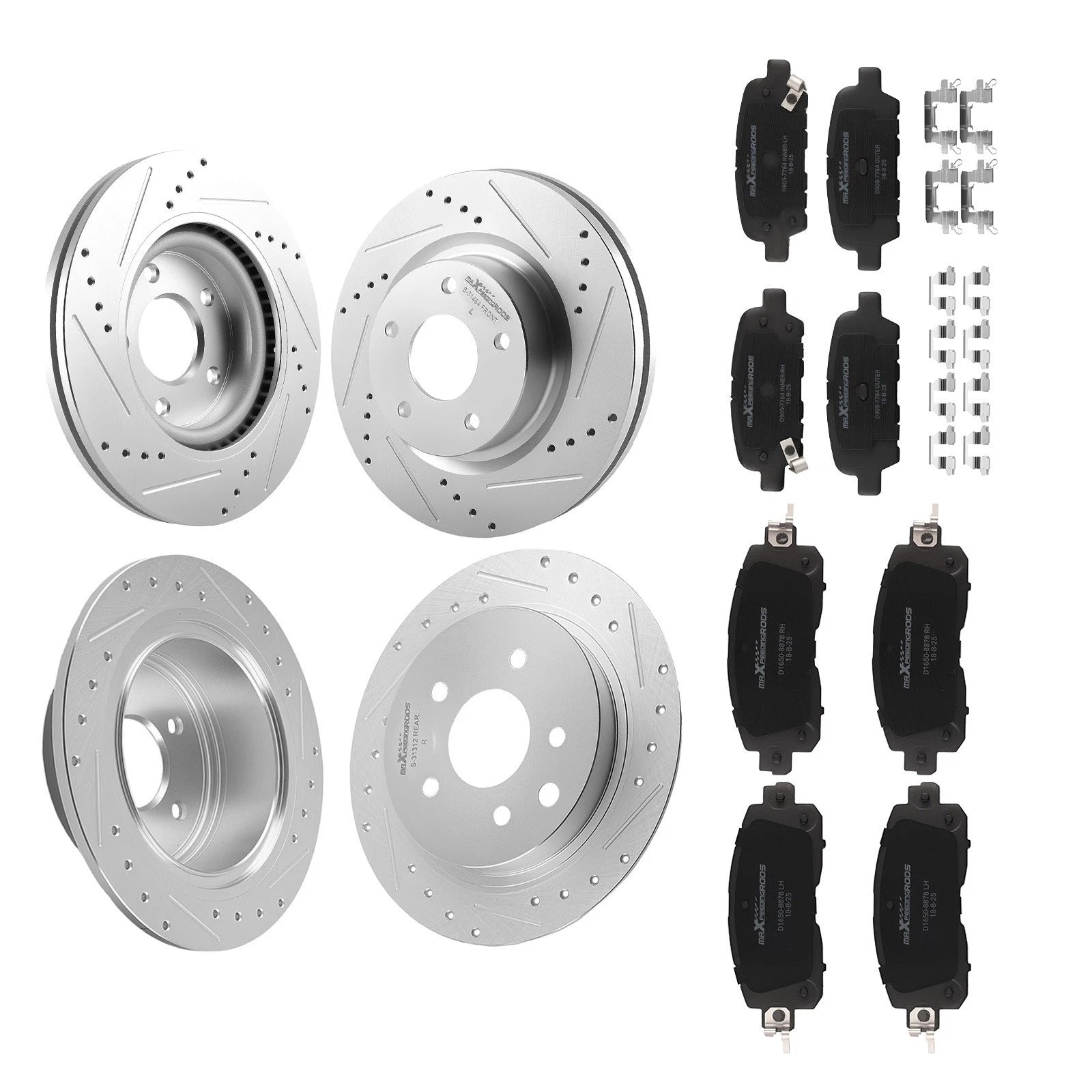 Front Rear Brake Rotors & Ceramic Pads Kit for Nissan Altima (2013–2023) S-31464