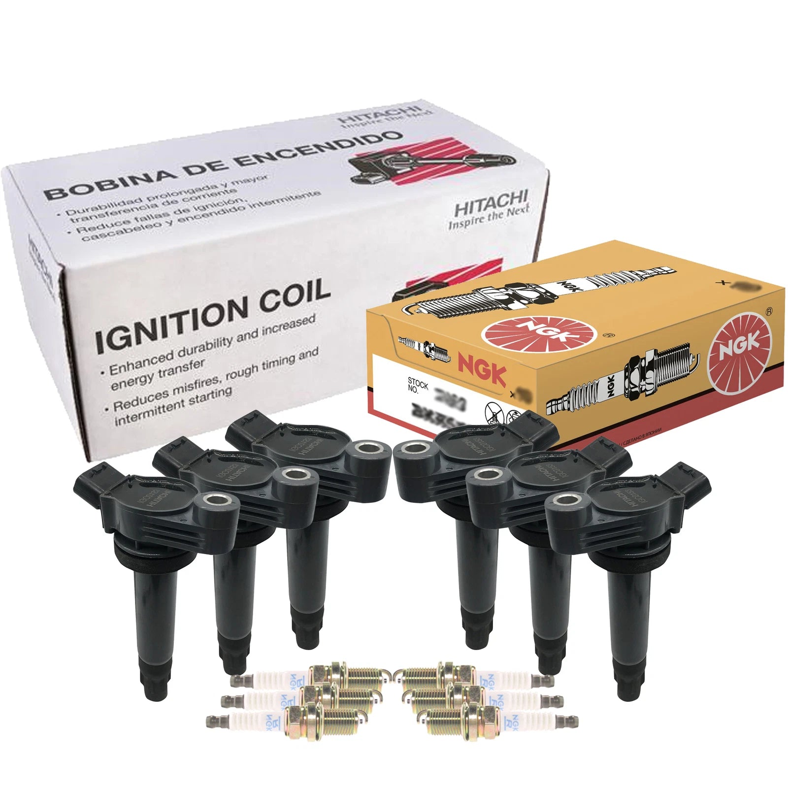 Set of 6 Ignition Coils & 6 Spark Plugs for Lexus Toyota 3MZ-FE (2000–2006)
