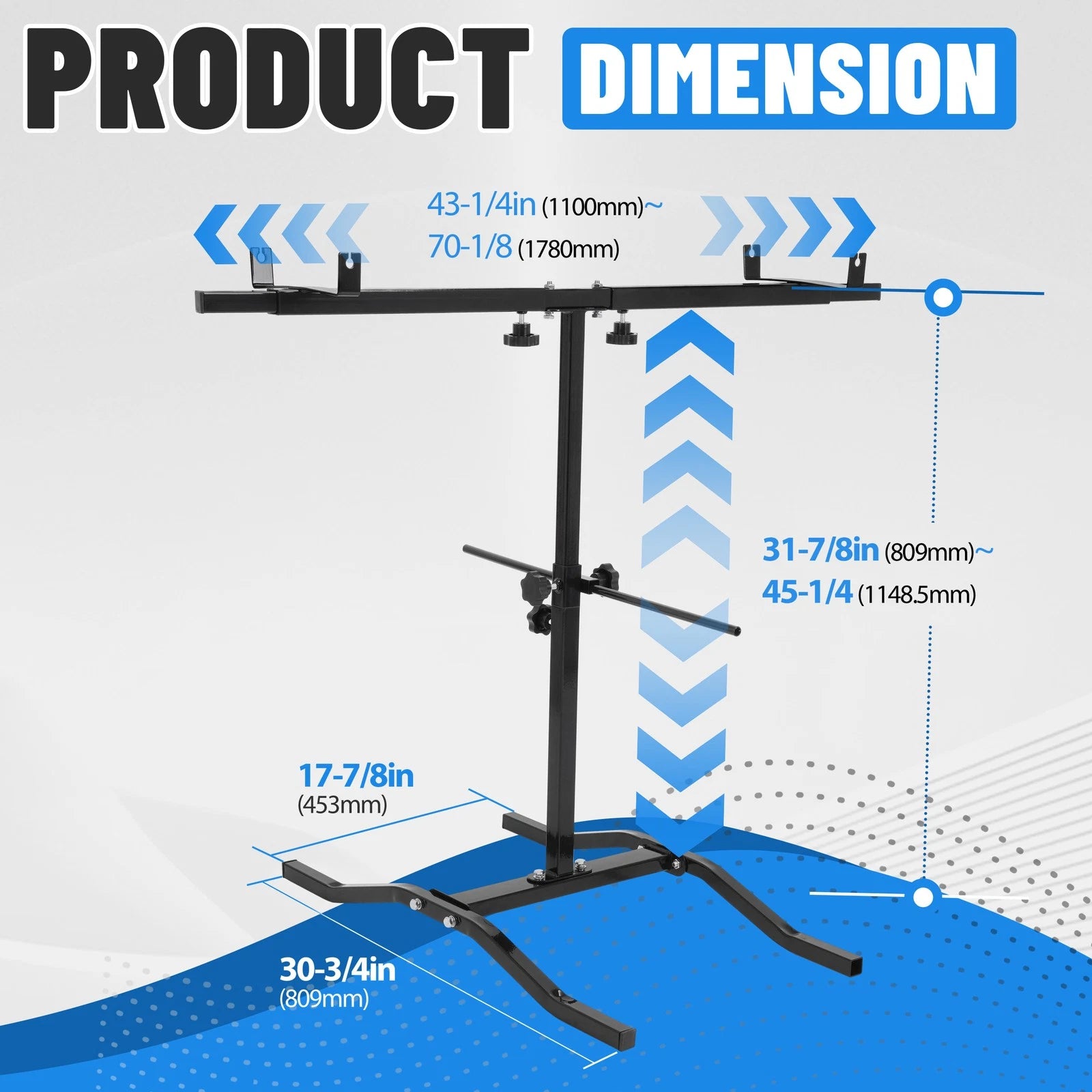 Adjustable Spray Paint Stand for Universal Auto Body Work Repair Tool