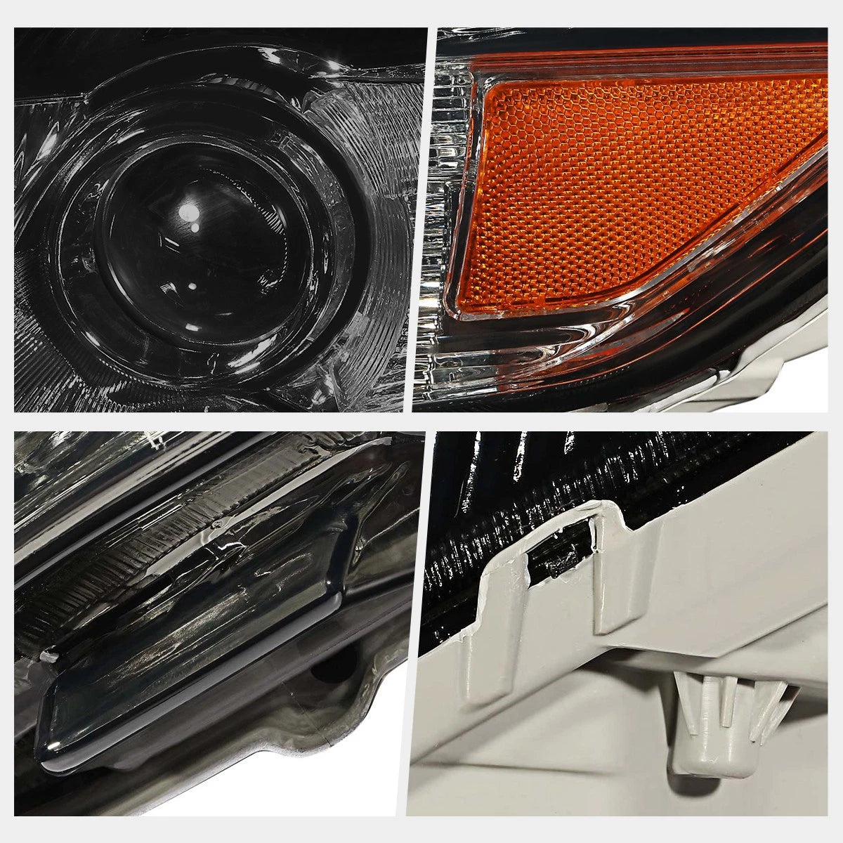 Projector Headlight Set for Toyota Camry (2010–2011) - Smoked Housing, Amber Signal