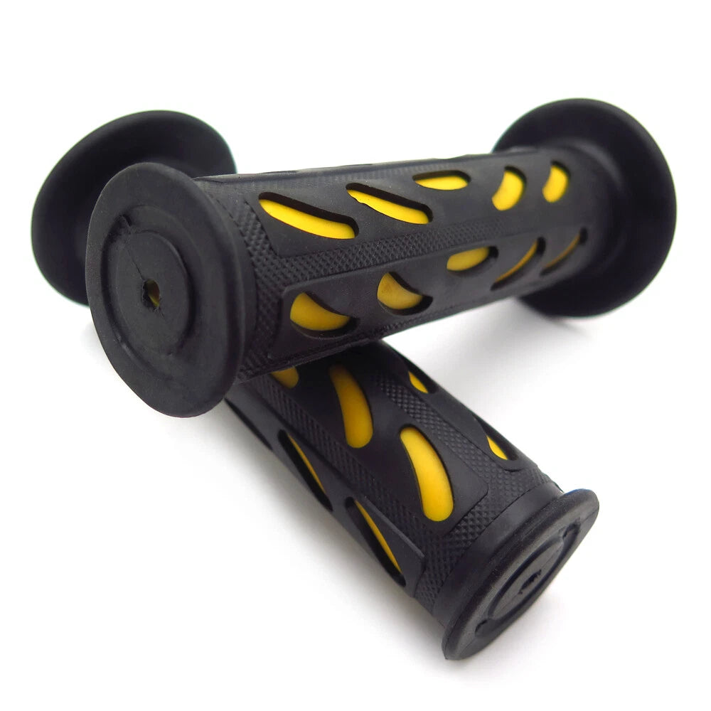 1" Bean Style Engraved Yellow Hand Grips for Honda CBR 600