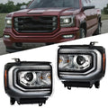 LED Headlights for GMC Sierra 1500 (2016–2018) Projector LH+RH Side