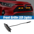 Front Grille LED Lights Set for Toyota RAV4 (2019–2022) Amber Black