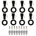 Set of 8 NGK Ruthenium HX Spark Plugs & Coil Boots for Toyota 4Runner Tundra