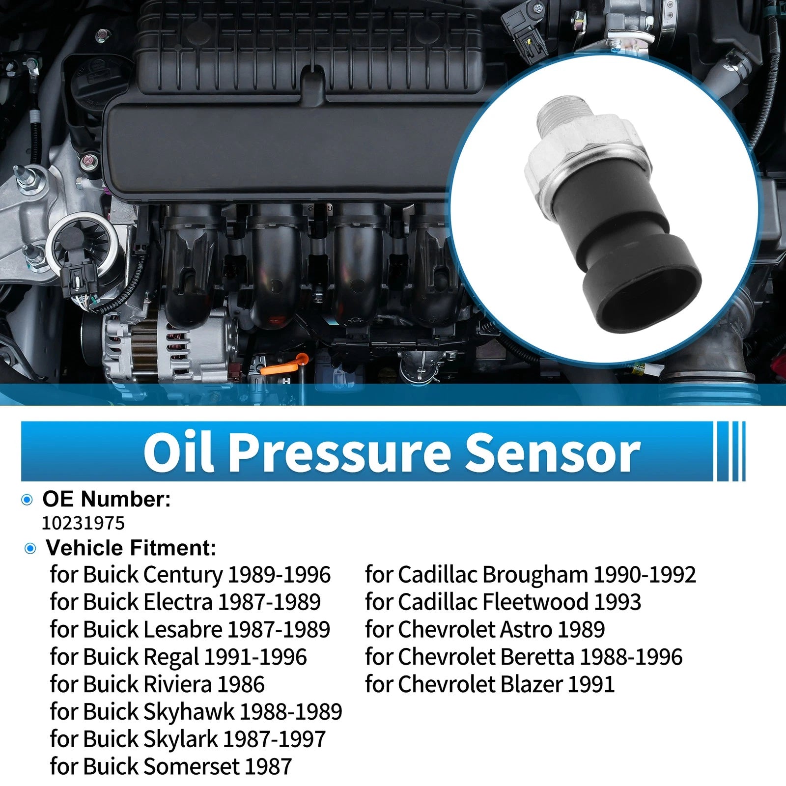 Engine Oil Pressure Sensor No.10231975 for Buick Century (1989–1996)