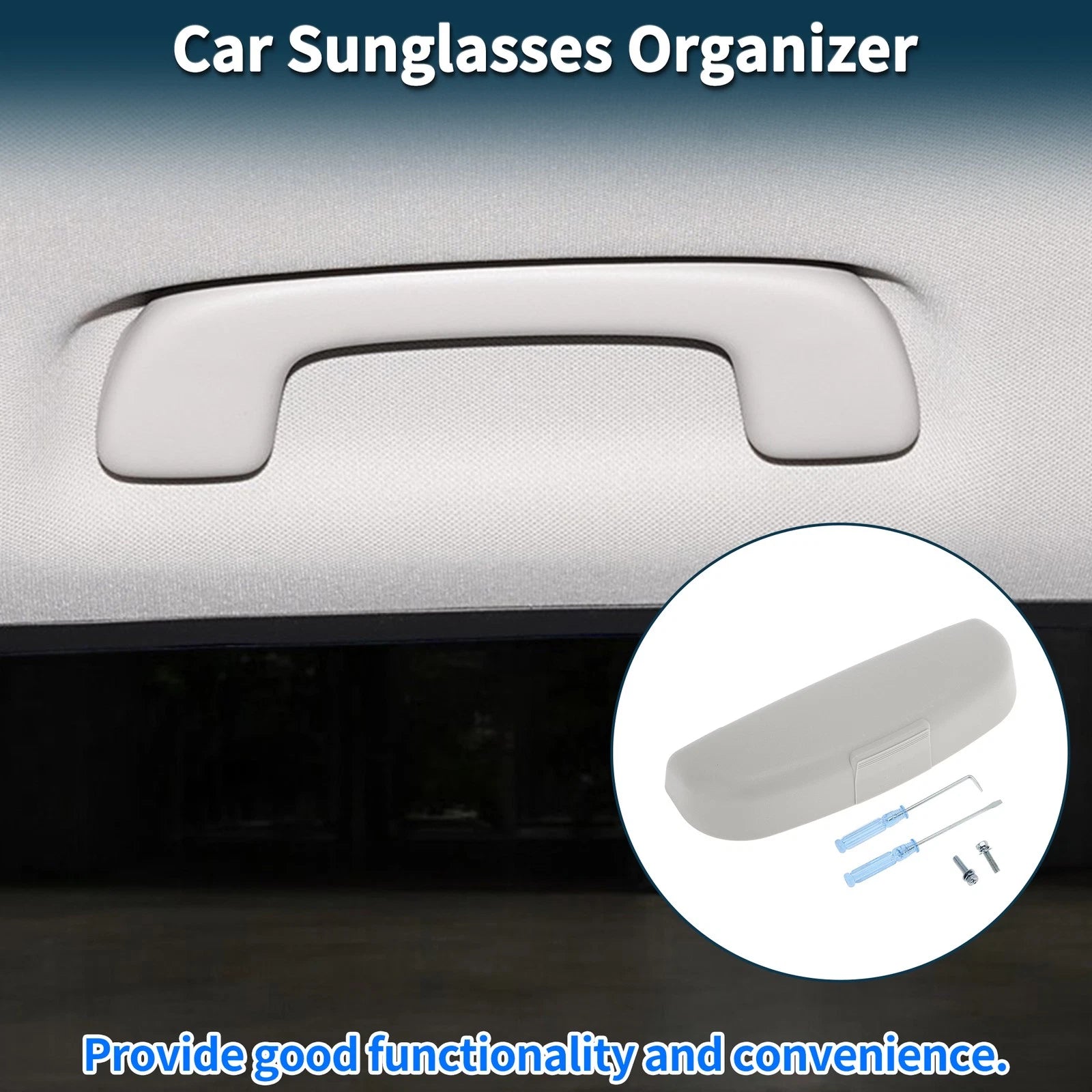 Sunglasses Case for Mitsubishi Lancer (2008–2017) Eyeglasses Holder Grey