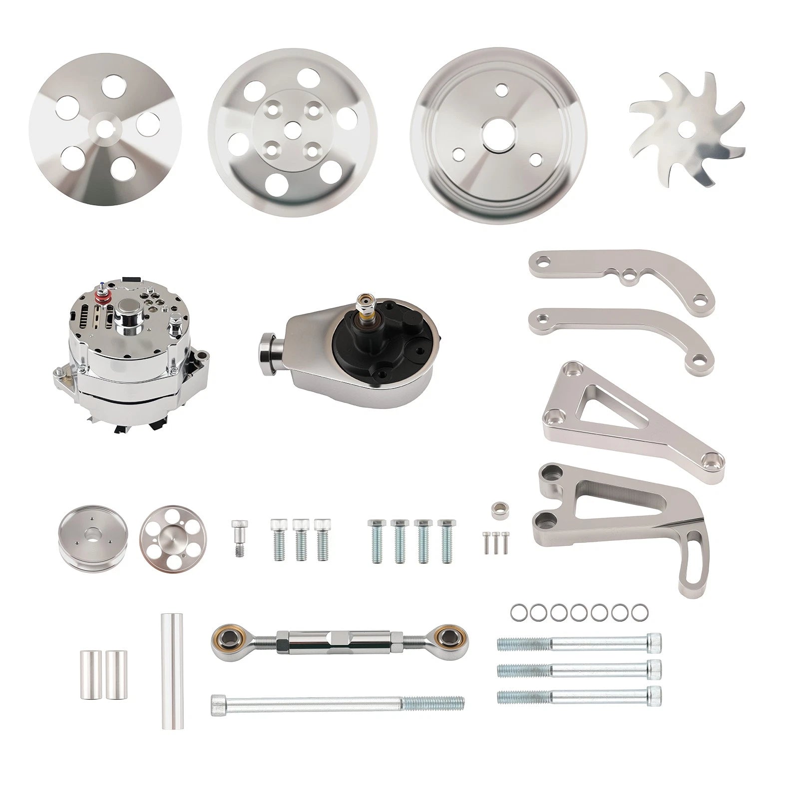 Alternator & Power Steering Pump for Chevy Small Block (1969–1989)