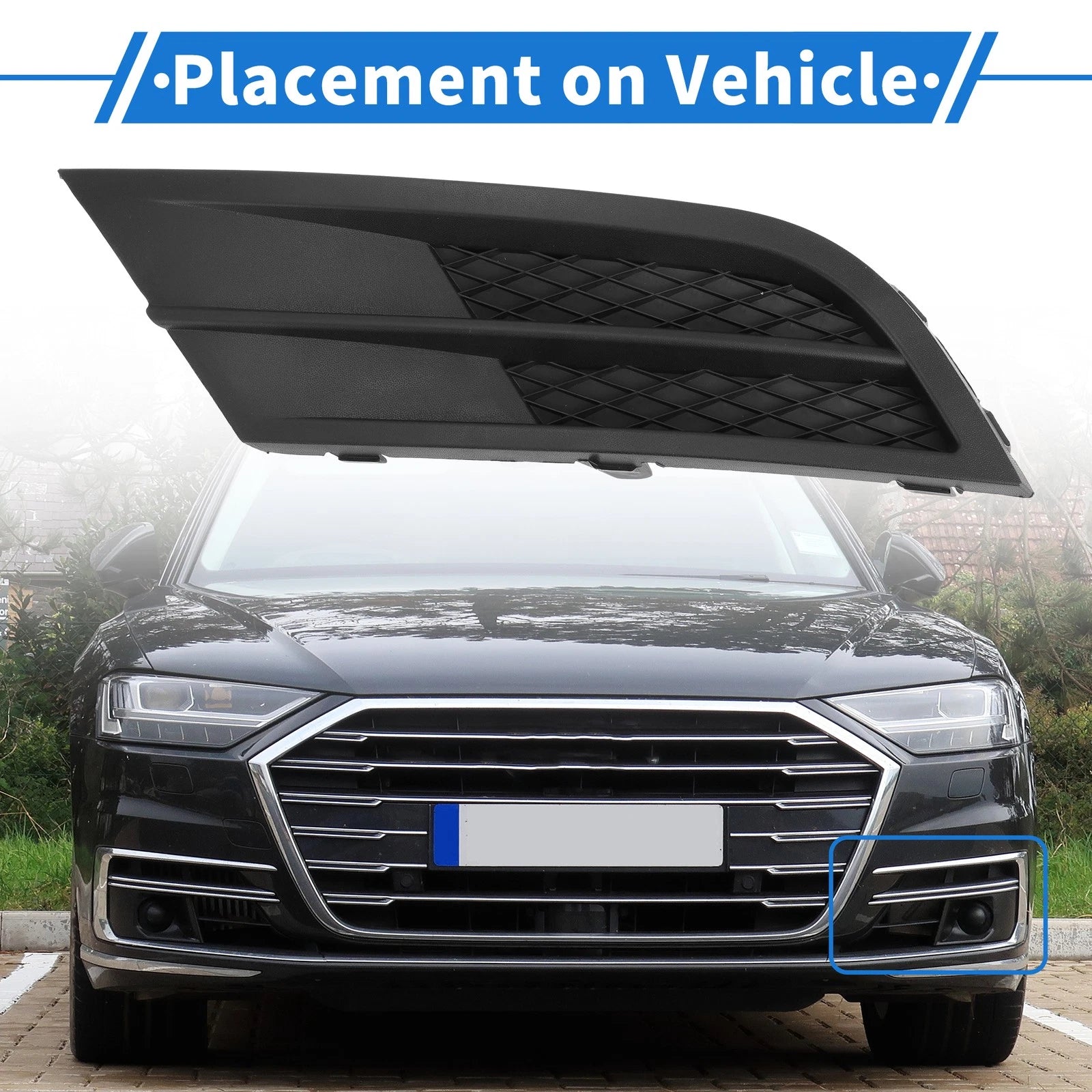 1pc Fog Light Grill for Volkswagen Jetta (2015–2018) No.5C6853665H