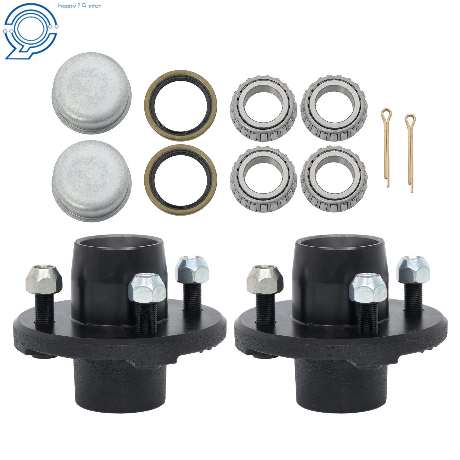 Set of 2 Trailer Hubs for 2000 lb Spindle (1.0625")