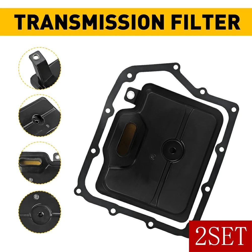 Set of 2 Transmission Filters with Gaskets for Chrysler Dodge Ram (2008–2016)