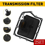 Set of 2 Transmission Filters with Gaskets for Chrysler Dodge Ram (2008–2016)