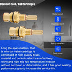 Set of 2 Brass Ceramic Valve Cartridges for