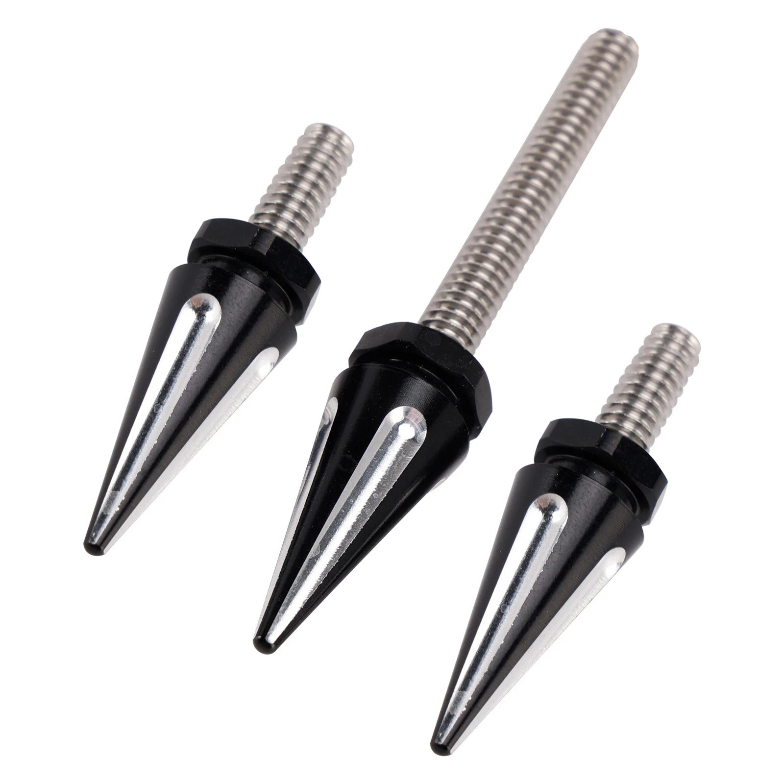 3 Spiked Windshield Bolts for Harley Street Glide FLHX Electra Glide FLHT (2014–2024) Black