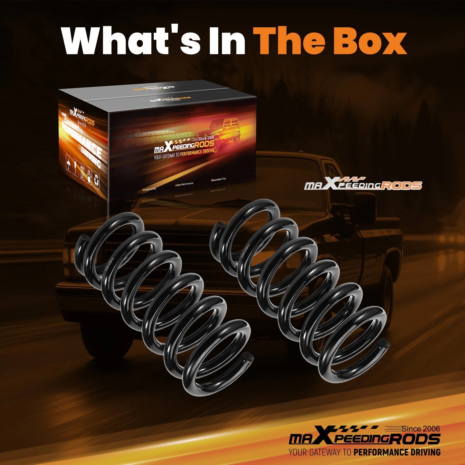 2" Front Drop Coil Springs Lowering Kit for Chevrolet GMC C1500 (1988–1998)