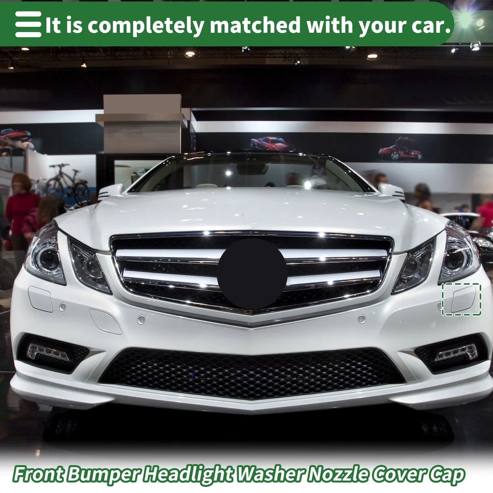 Front Left Bumper Headlight Washer Nozzle Cover for Mercedes-Benz (2010-2015)