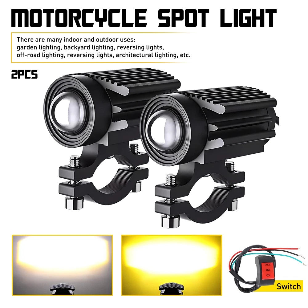 Pair LED Motorcycle Headlights for Motorcycle 