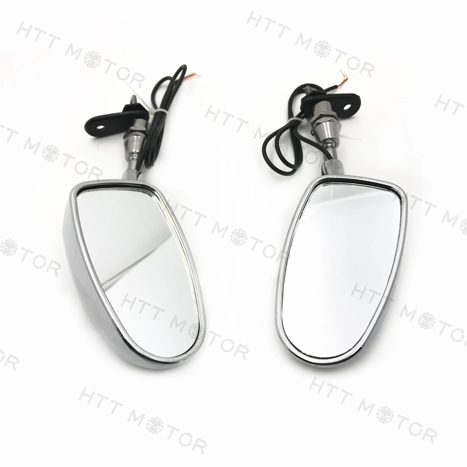 LED Rear View Mirror for Suzuki Hayabusa, Yamaha YZF 600R/R6 (Chrome, 6MM)