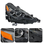 Headlight Passenger Side Clear for Lexus IS250 IS200T IS300 IS350 (2014–2016)