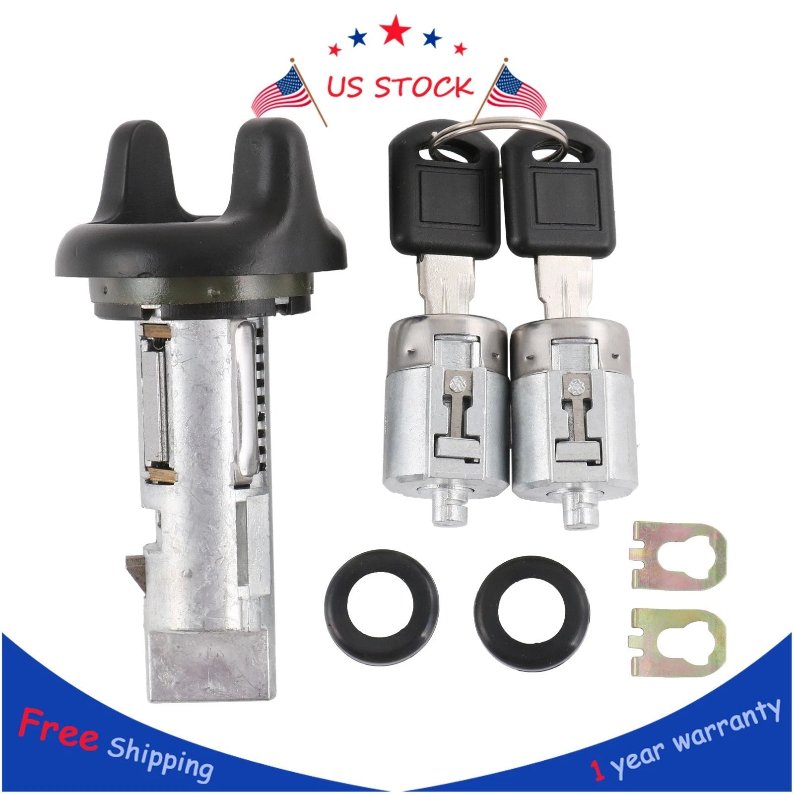 Ignition Key Switch Cylinder & Door Lock Set for Chevy GMC Pickup 