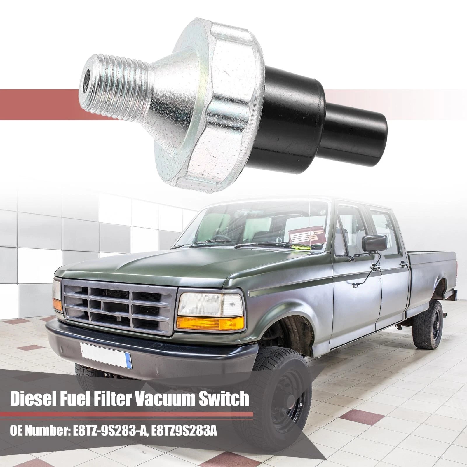 7.3L Diesel Fuel Filter Vacuum Switch E8TZ-9S283-A for Ford E-250 E-350 F-250 (1992–1997)