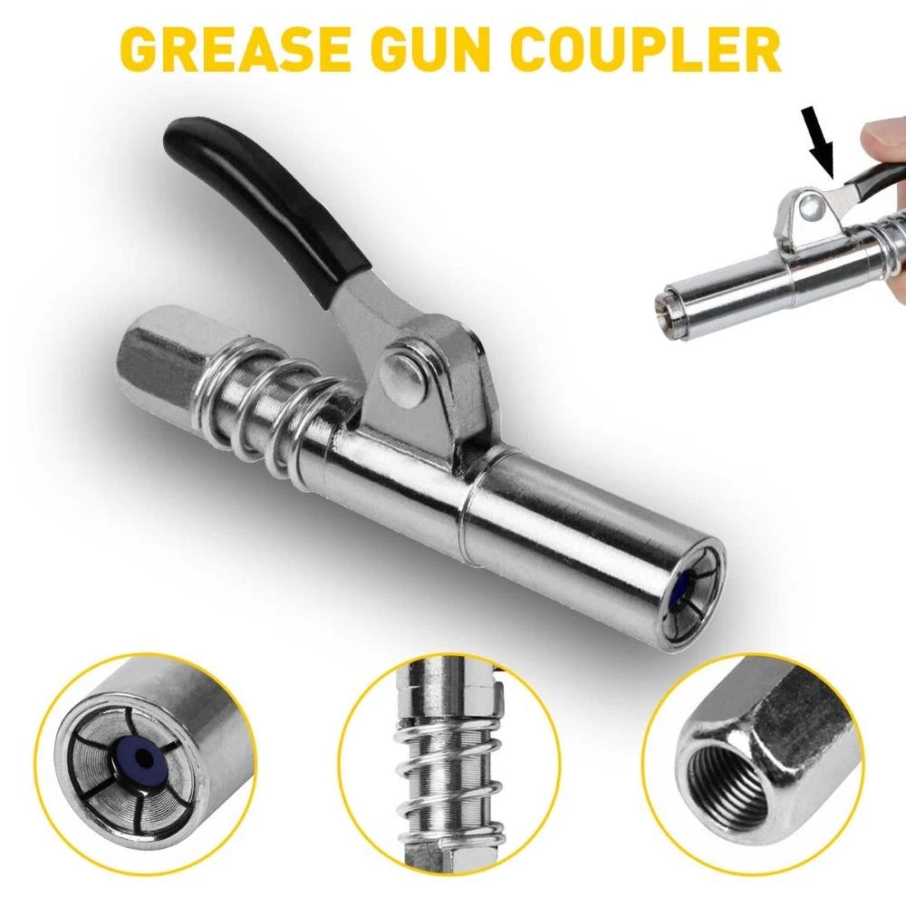 Grease Gun Coupler for High-Pressure Quick Release Nozzles