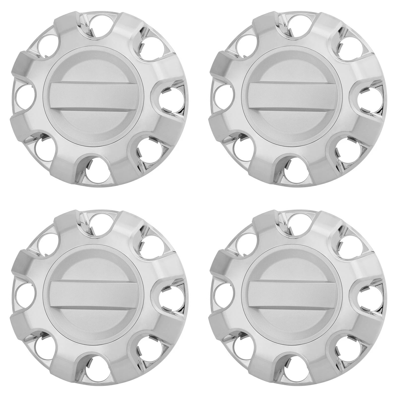 Set of 4 Chrome Wheel Center Hub Cap Covers for Ford F250 F350 (2017–2022)
