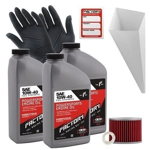 3Qt Oil Change Kit 10W40 for Kawasaki KLE250 (1993–2003)