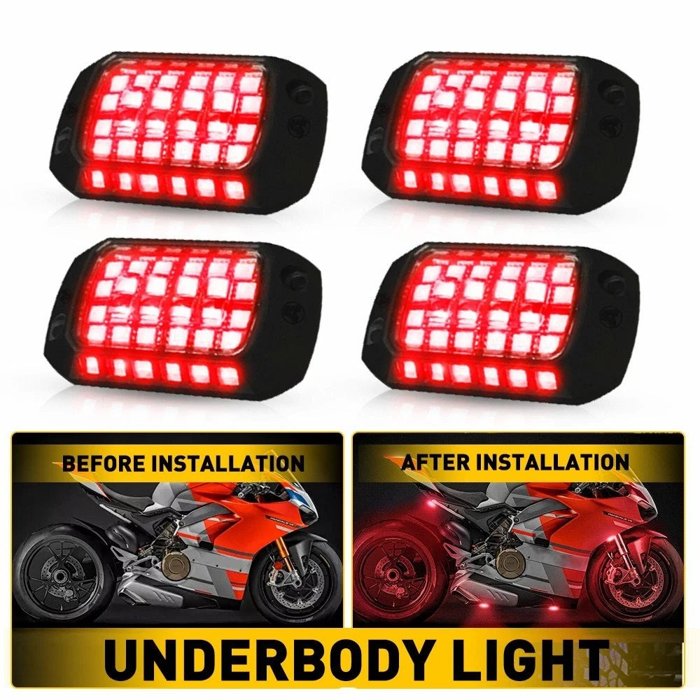 4X LED Rock Lights for Offroad SUV Pickup Truck (H)