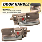 Beige Chrome Interior Door Handle Set for Toyota Corolla (2003–2008)